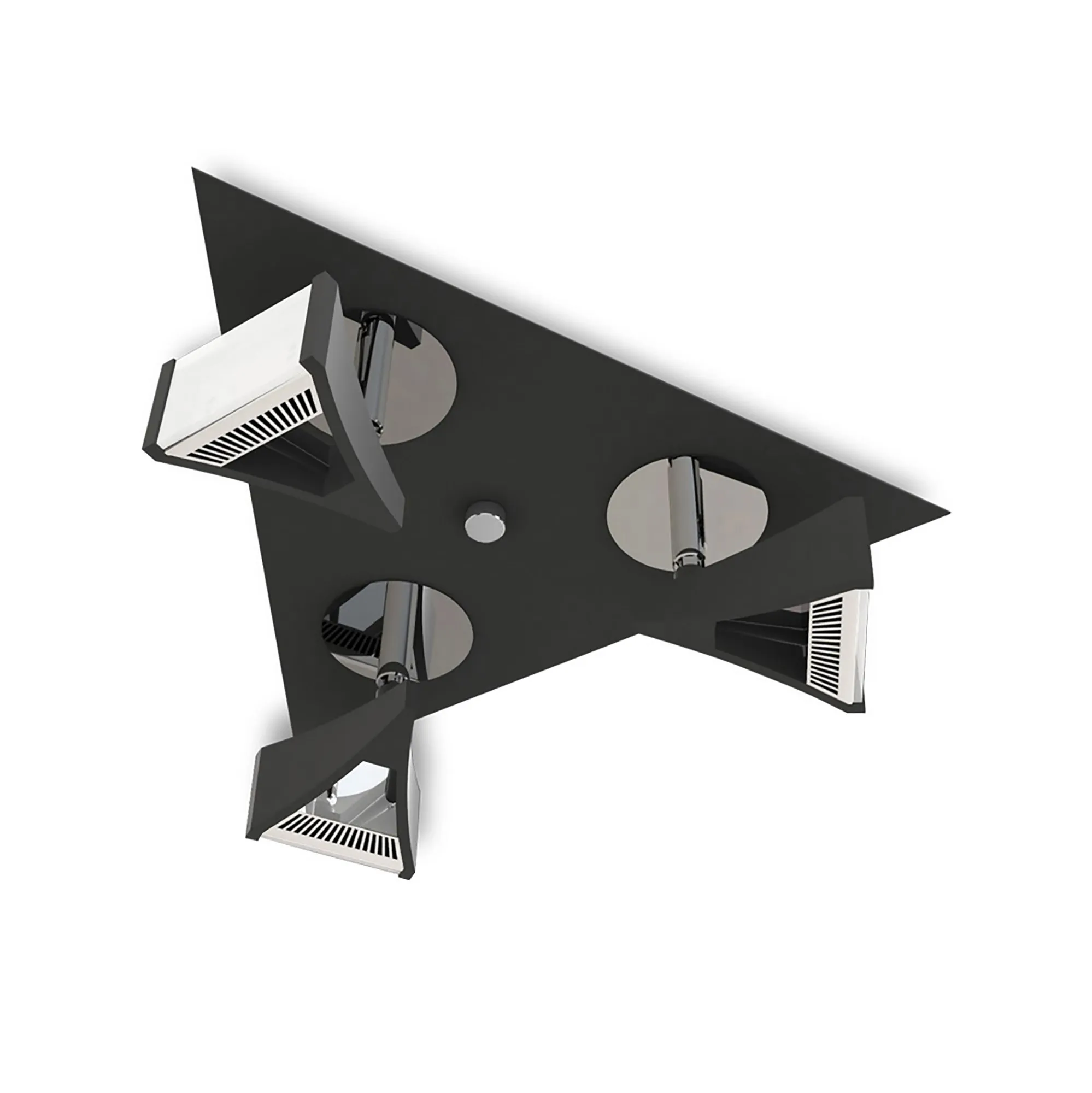 Filippo Matt Black Ceiling Lights Mantra Fusion Surface Spot Lights
